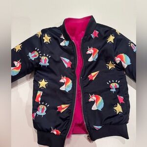 Lola + The Boys Unicorn Candy Plush Bomber